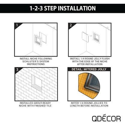 Decor Shower Niche, 12x12 Recessed Shower Shelf, Schluter Kerdi Board Tile Ready Niche Insert, Shower Organizer Bathroom Storage, Decorative Wave Tile, Oil Rubbed Bronze