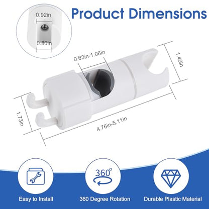 Handheld Shower Head Holder Attachment for Shower Chair, Shower Accessories Fit for Bath Seat, Transfer Bench, Bath Stool, and Shower Commode, Tool Free Installation, Universal Fit, Shower Aids