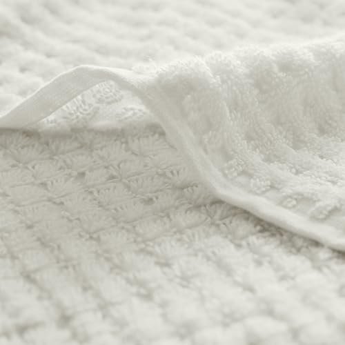 BOLL & BRANCH Turkish Waffle Washcloth Set, White | Set of 2 - 100% Organic Turkish Cotton - Lightweight Soft Absorbent Luxury Spa Washcloths, Waffle Weave Texture - Quick Dry - color: White, style: Turkish Waffle