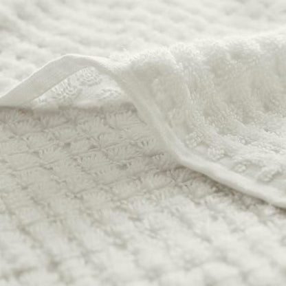 BOLL & BRANCH Turkish Waffle Washcloth Set, White | Set of 2 - 100% Organic Turkish Cotton - Lightweight Soft Absorbent Luxury Spa Washcloths, Waffle Weave Texture - Quick Dry - color: White, style: Turkish Waffle