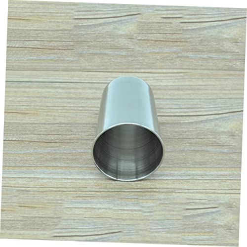 WOONEKY 2pcs Stainless Steel Water Tumbler Cups Versatile Bathroom Drinking Cups for Beverages Toothbrush Holder and Mouthwash Silver Finish