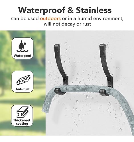 saffruff Wall Mount Coat Hooks, Heavy Duty Metal Hooks for Hanging Clothes, Backpack, Bag,Towel & Jacket, Strong 30 lbs Hold Closet Hanger, Black 4 Pack - size: 4 Pack