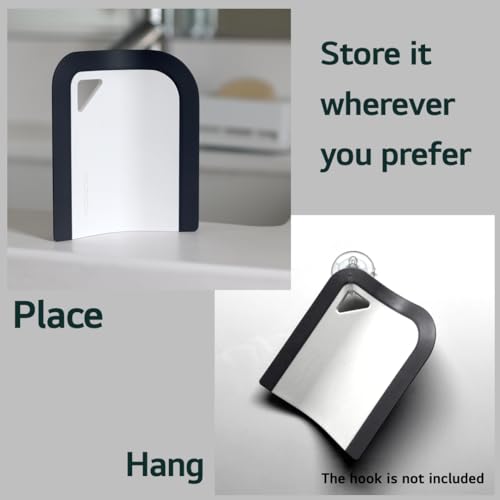 All purpose handy curved squeegee compact size rounded rubber blade 2PCS