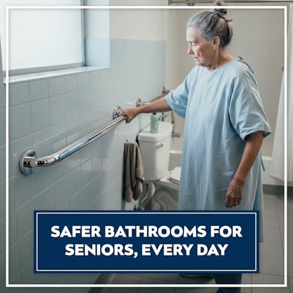 Shower Grab Bars 4 Pack – Complete Bathroom Safety Starter Bundle for Seniors – 16", 18", 24", 32" Lengths, 1.25" Diameter, 500 lb Rated – All-in-One Grab Bar Shower Safety Solution – Polished Chrome - color: Polished