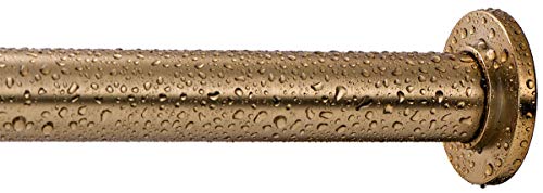 Ivilon Tension Curtain Rod - Spring Tension Rod for Small Windows or Shower, 16 to 24 Inch. Warm Gold - color: Warm Gold