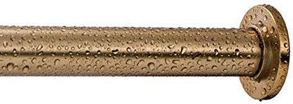 Ivilon Tension Curtain Rod - Spring Tension Rod for Small Windows or Shower, 16 to 24 Inch. Warm Gold - color: Warm Gold