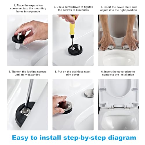 Toilet Seat - Soft Close Quick Release for Easy Cleaning, Top Fix Installation with Adjustable Hinges - Ideal for Bathroom Upgrade - size: 910