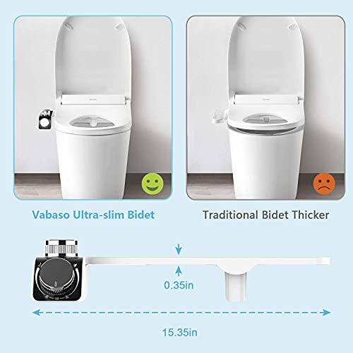 Bidet Attachment - Warm and Cold Water Bidet for Toilet, Non-Electric Bidet Toilet Seat Attachment with Self-Cleaning Dual Nozzle, Easy Installation, Fresh Water Spray for Sanitary and Feminine Wash