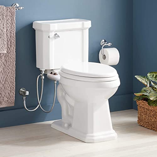 YASFEL Bidet Attachment for Toilet - Self-Cleaning Bidet with Pressure Controls, Non-Electric Cold with Dual Nozzles for Frontal/Rear Wash (Rose Gold) - color: Rose Gold