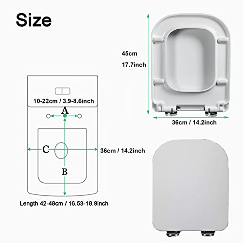 White Quick-Release Toilet Seat with Top-Fixing Hinges – Durable Bathroom Lid for Easy Cleaning and Installation 04B