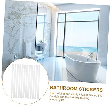 12Pcs Bathroom Non Slip Stickers Transparent Skid Decals for Shower Bathtub and Stairs Peva Design for Enhanced Safety and Traction