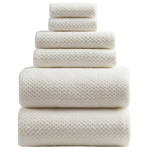 Oversized Bath Towels Extra Large 40x80 Inches Bath Sheets for Adults Super Soft Quick Dry Highly Absobent Microfiber Shower Towels (White,6 Piece)… - color: White 6 Piece, size: 6 Piece