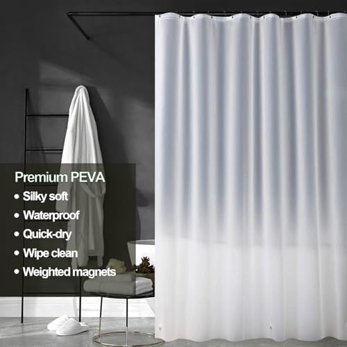 Plastic Shower Liner - Premium PEVA 7G Thickened Shower Curtain Liner with Rustproof Grommets and 3 Weighted Magnets, Waterproof Shower Curtain for Bathroom (Matte, 72”*72”) - color: Matte, size: 72”*72”