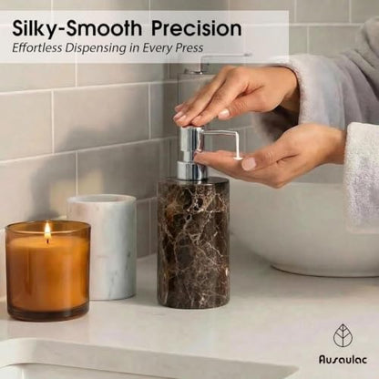 Marble Soap Dispenser, Hand Soap Dispenser for Bathroom Kitchen Countertop - Lotion and Liquid Soap Dispenser (1, Coffee) - color: Coffee