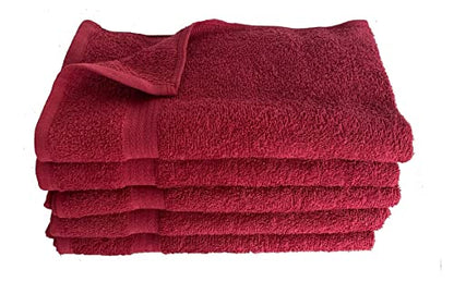 16X27 Salon Hand Towels Colors (12Pack-36Pack- 60Pack-120Pack) 100% Cotton for Hair Salons, Nail Salons, Tanning Salons, Golf Course (Burgundy, 12) - color: Burgundy