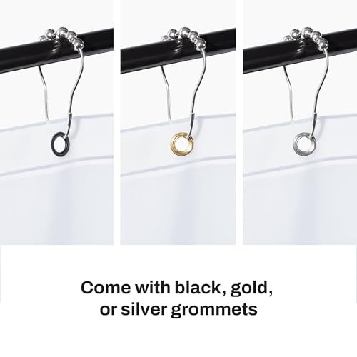 DKNY Clear Shower Curtain Liner 70 x 72 Polyethylene with Gold Grommets - color: Clear/Gold Grommets