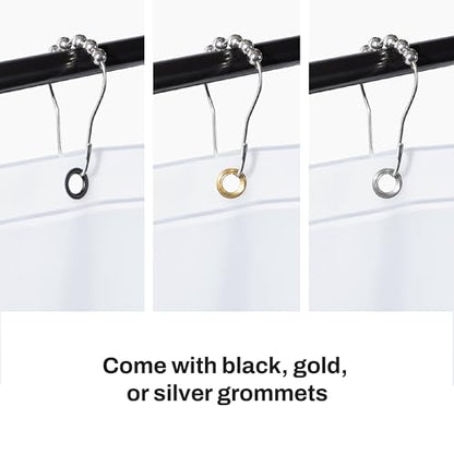 DKNY Clear Shower Curtain Liner 70 x 72 Polyethylene with Gold Grommets - color: Clear/Gold Grommets