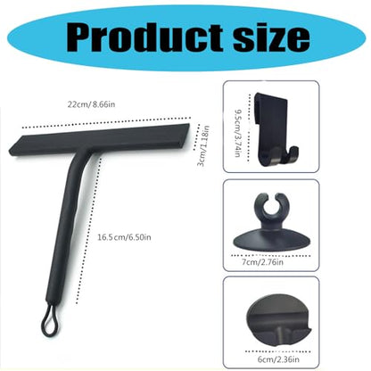 Adjustable Shower Squeegee Mounting Option Not Drill Installation for Bathroom Mirroring Window Stainless Steels Design