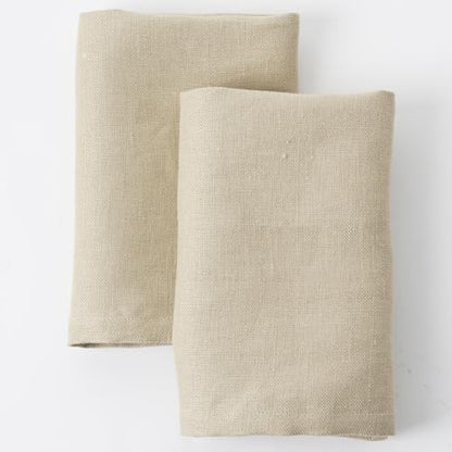 Linen Thick Kitchen Towels Set of 2-100% Linen Dish Towels with Hanging Loops, Super Soft Quick Dry Tea Towels Stonewashed and Handcrafted 17.7 x 23.6 Inch,Dark Apricot - color: Dark Apricot, size: Hand Towel