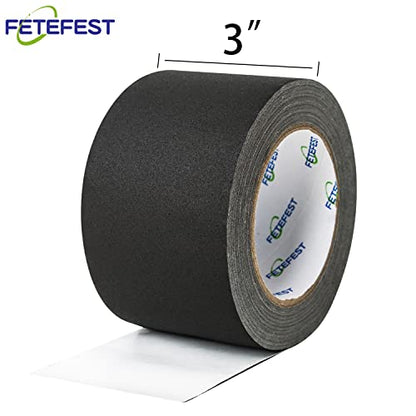 Gaffers Tape 3 inch Black 2/Pack, 30 Yards Each, Heavy Duty, Professional Grade Large Gaffer Tape, Non-Reflective No Residue Hand Tear Self-Adhesive (3 inch Black, 2 Rolls) - color: 3" Black (2 Rolls)