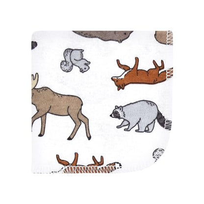 Hudson Baby Unisex Baby Flannel Cotton Poly Washcloths, Animal Adventure 12 Pack, One Size - color: Animal Adventure 12 Pack