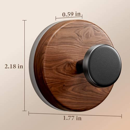 LAYUKI Suction Cup and Adhesive Tape Double Locking Hook,Wall Hook,Towel Hook, Shower Hook,for Bathroom,Kitchen,Loofah, Towel,Coat,Heavy Duty,Waterproof & Rustproof,Reusable(Dot Shape, 2 Counts)