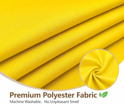 BH Home Shower Curtain Polyester Fabric Water Resistant Shower Curtain or Liner. Hotel Collection Quality. (Yellow) - color: Yellow