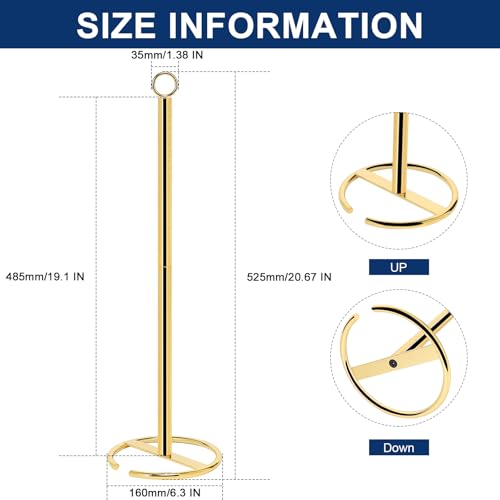 NearMoon Bath Toilet Paper Holder Stand, Freestanding Tissue Paper Storage with Reserve, Space Toilet 4 Rolls Holder for Bathroom/Kitchen Countertop-All Metal (2 Pack, Chrome Gold) - color: Chrome Gold