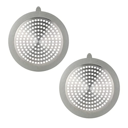 Danco Bathroom Sink & Tub Hair Catcher & Drain Protector, 2-Pack (11040P) - color: Brushed Nickel, size: Round [Pack of 1], style: Sink/Bathtub