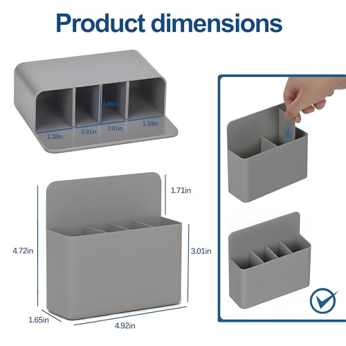 Magnetic Toothbrush Holder – Cruise Must-Have Wall-Mount Bathroom Organizer – Cruise Essentials 2025 & 2026 for Royal Caribbean, Alaska & Caribbean Staterooms (Grey) - color: Grey