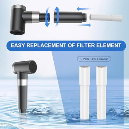 FEELSO Replacement Filters for FEELSO Handheld Toilet Bidet Sprayer(2 Pack) removes chlorine, heavy metals (lead, mercury, nickel, chromium), and bacteria, and microbial particles