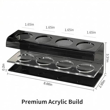 Black 4 Slots Acrylic Electric Toothbrush Holders for Bathrooms | Tooth brush and Toothpaste Holder,Countertop use or Wall Mounted, small bathroom counter organizer,toothbrush stand - size: 4 slot