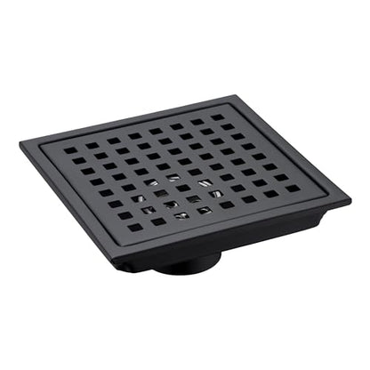 6 in. x 6 in. Stainless Steel Square Shower Floor Drain in Matte Black, FD01-6-TM - color: Matte Black