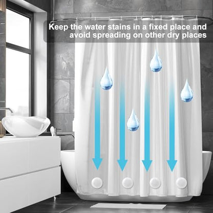 12 PCS Shower Curtain Weights Magnetic Curtain Magnets | Heavy Duty Shower Curtain Weights Help Keep Curtain Liners in Place, Also Suitable for Drapery, Flags and Tablecloths