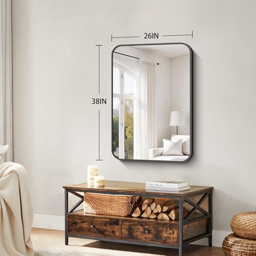 Koonmi Bathroom Wall Mirror,26x38 Inch Large Vanity Mirror for Over Sink - size: 38"L x 26"W