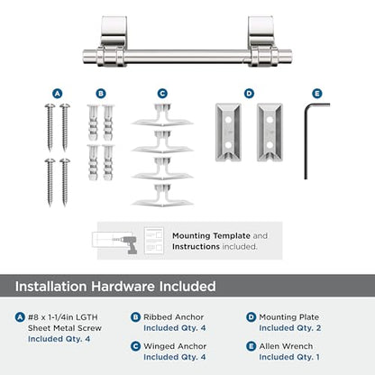 Amerock Davenport 8-13/16 inch (224 mm) Length Polished Nickel Pivoting Double Post Tissue Holder, BH36051PN - color: Polished Nickel, size: Toilet Paper Holder