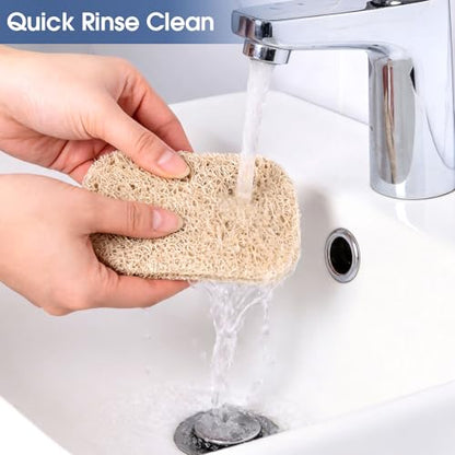 8 Pack Soap Holder, Beige Bar Soap Saver Dish for Shower, 4.5" x 3" | High-Efficiency Drainage & Non-Slip, Lift Pads Sponge Tray for Kitchen Sink, Bathroom, Travel, Hotel Cleaning Supplies - color: Beige