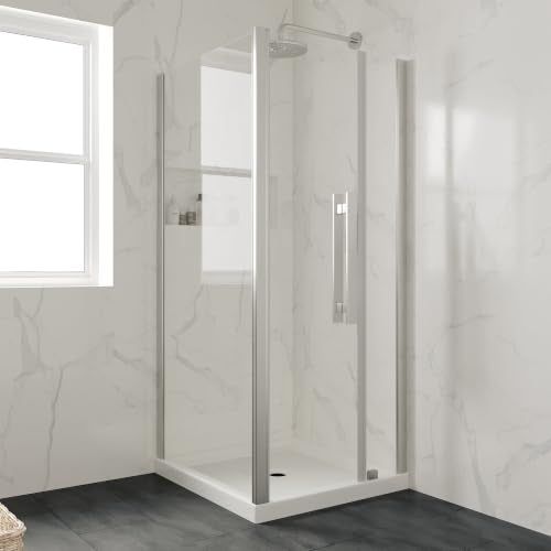 OVE Decors 36x36" Shower Base Center Drain, White - size: 36 x 36, style: Center Drain