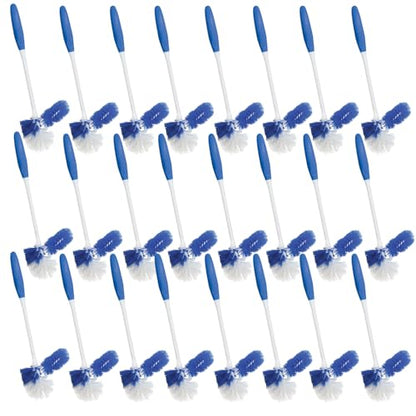 LOLA Classic Toilet Brush w/Under-The-Rim Scrubber, 24 Pack, Deep Cleans The Entire Toilet Bowl, Non-Slip Handle w/Rubber Comfort Grip - size: 24 Pack, style: Toilet Brush w/Under Rim