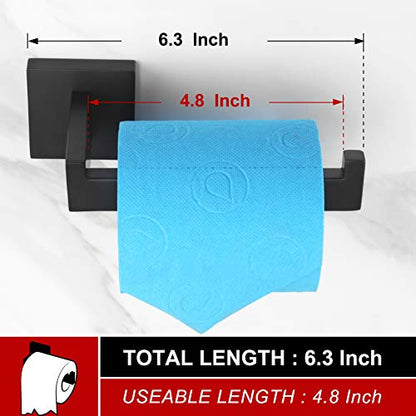 KOKOSIRI Black Toilet Paper Holders Bathroom Toilet Paper Roll Holder SUS304 Stainless Steel Contemporary Wall Mounted, Matte Black, B2003BK - color: Matte Black, size: Without Shelf(1 Pack)