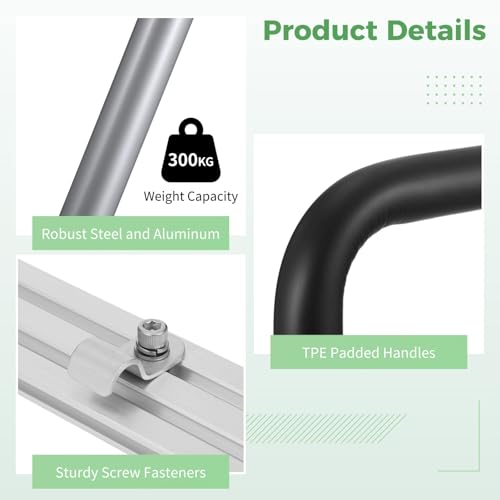 Dry Flush Toilet Safety Rails, Heavy Duty Toilet Frame | for Elderly Seniors Handicap & Disabled, Pregnant, Injury, Surgery
