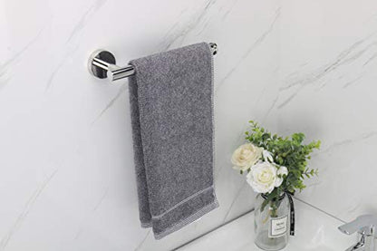 TocTen Hand Towel Holder/Towel Ring - Thicken SUS304 Stainless Steel Bathroom Hand Towel Bar, 9Inch Heavy Duty Wall Mounted Towel Rack Hanger (Polished Chrome) - color: Chrome, size: 9 In-Round