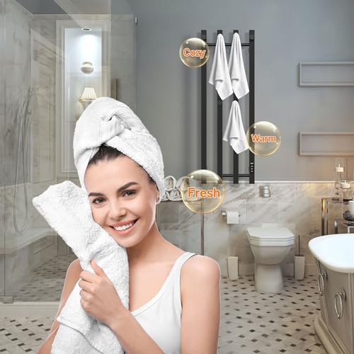 Paraheeter Towel Warmer, Towel Warmer Rack, Heated Towel Racks for Bathroom, Towel Heater, Towel Dryer, Wall Mounted, CSA Certified - size: 4bars-37.5"(L) x 11.9"(W)-VERTICAL