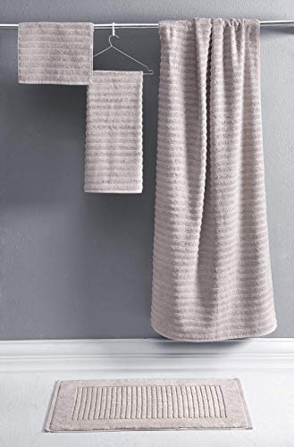 CTT - 2 Piece Bathroom Rugs Set, 100% Cotton Bath Mats, Comfy & Highly Absorbent Bathroom Floor Mats, Machine Washable | 20"x32" (Color) - color: Almond Beige