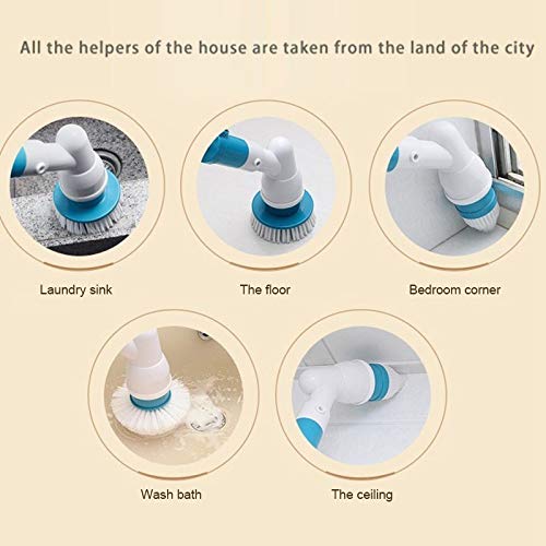Replacement Brush Heads for Hurricane Spin Scrubber with Multi-Function Set of 3（Flat,Dome,Corner） and Adapter for Bathroom, Floor, Wall and Kitchen