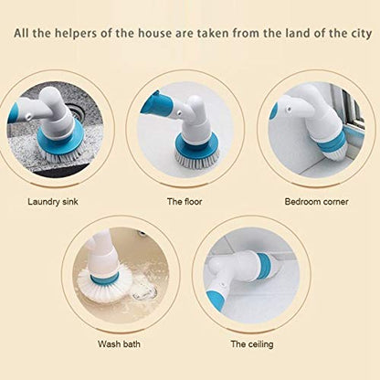 Replacement Brush Heads for Hurricane Spin Scrubber with Multi-Function Set of 3（Flat,Dome,Corner） and Adapter for Bathroom, Floor, Wall and Kitchen