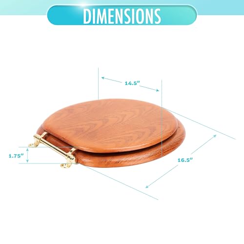 LDR Industries 050 1700 Toilet Seat, Oak - color: Oak