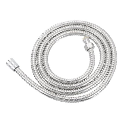 uxcell Shower Hose 79 Inches Extra Long Stainless Steel Handheld Shower Flexible Hose Replacement with Brass Connectors Anti-Explosion Anti-Kink Leakproof Hose, Silver - color: Silver, size: 2m