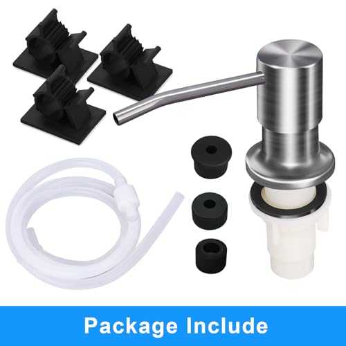 Soap Dispenser Kitchen Sink, Sink Soap Dispenser, 47" Extension Tube kit, Dish Soap Dispenser Pump, No Need More Refills (Brushed Nickel) - color: Brushed Nickel