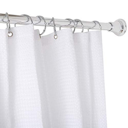 Rust-Proof Zinc Shower Curtain Hooks with Clasp Closure, Shower Hooks Hangers for Bathroom, Kitchen Utensils, Curtains, Clothing, Towels etc - Set of 12, Chrome - color: Chrome
